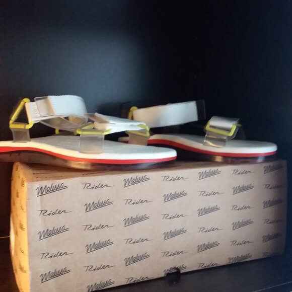 Melissa Papete +Rider White, Red and Yellow Teva Style Sport Sandal - Picture 2 of 4